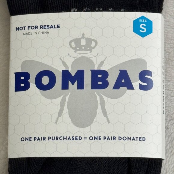 Bombas Womens Small Black Socks With Performance Footbed  Honeycomb Arch Support - Picture 2 of 5